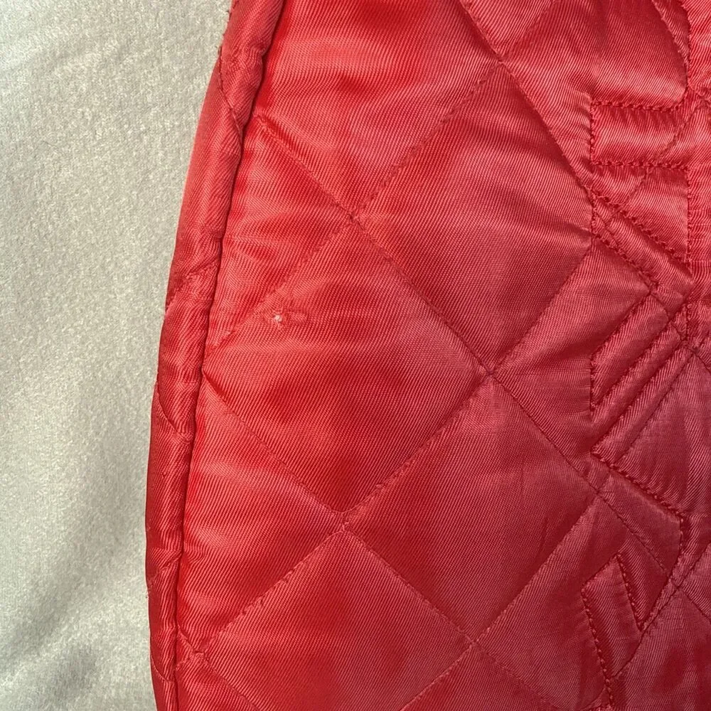 Kavu Rope Puff Sling Bag Scarlet 2017 Quilted Puffer Used Red 18”x11”x2”